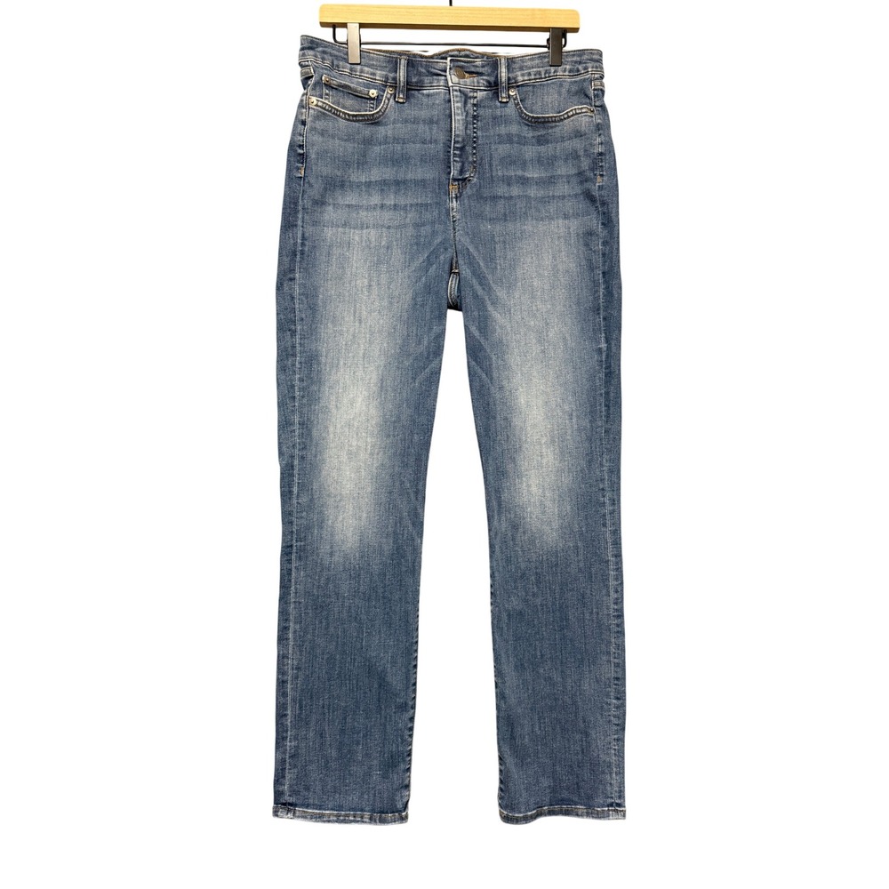 Lauren Ralph Lauren Straight Leg Jeans Womens 14 Blue Stretch High Rise Casual